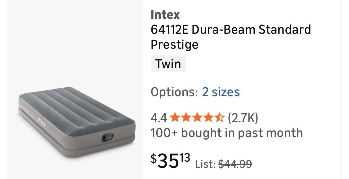 intex air bed full size (total of 4)