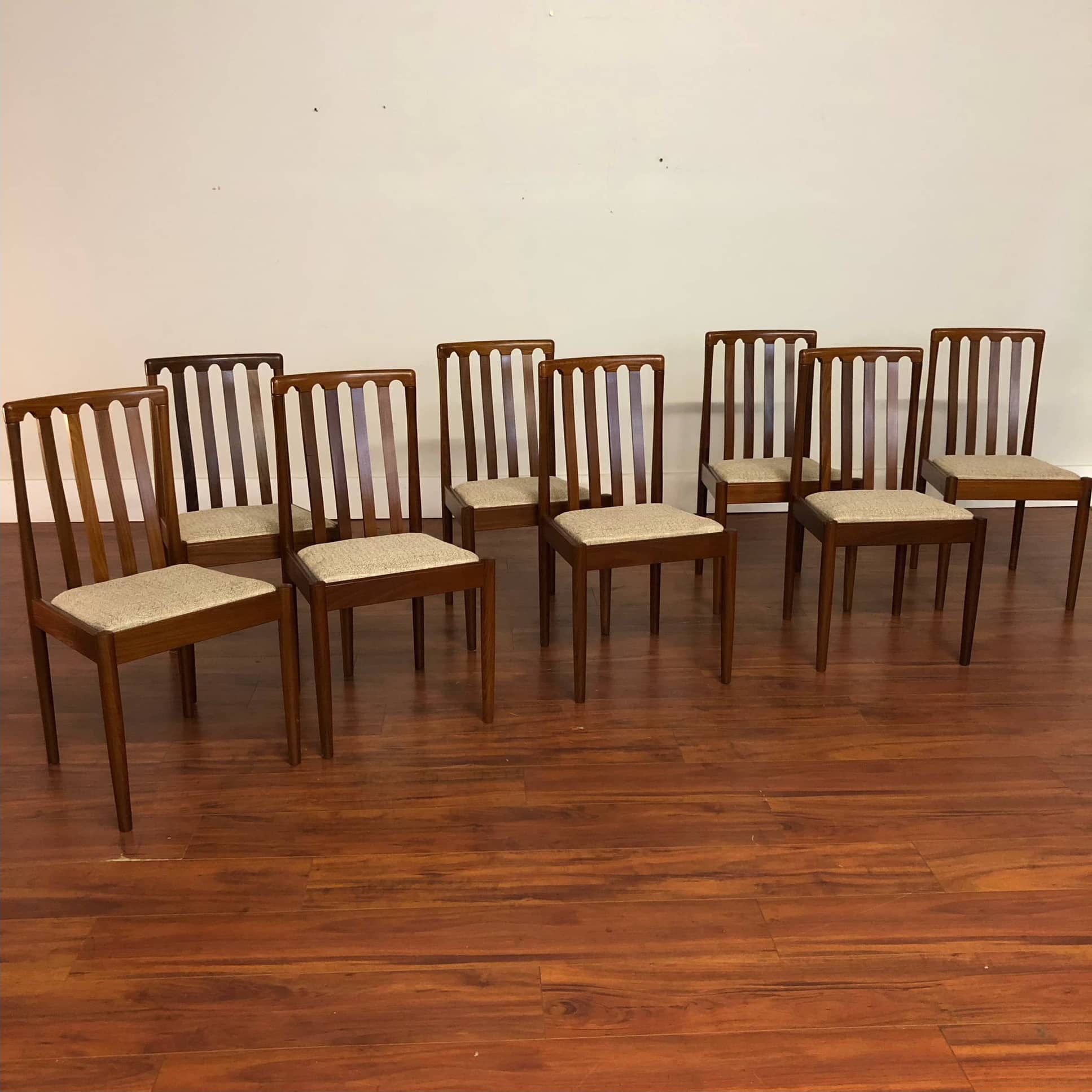 Vintage Slat Back Dining Chairs, Set of 8 - Many More Items In Stock!