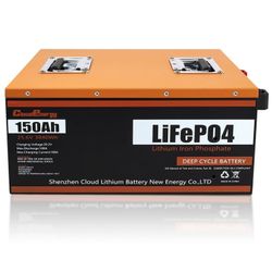 LiFePO4 Battery 12V 300Ah 3.84kWh Deep Cycle with Longer Runtime, Built-in 100A BMS, 6000+Cycles & 10 Year Lifetime, Perfect in Solar/Energy Storage S