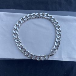 Silver Stainless Steel 9mm Cuban Link Chain Bracelet for Men - 9 inch/20cm (BRAND NEW)