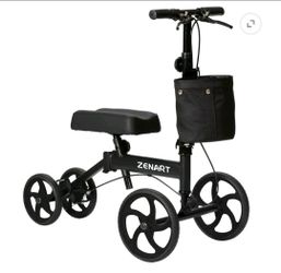 Knee Scooter Walker Foldable Steerable Knee Walker Crutch Alternative with Brakes