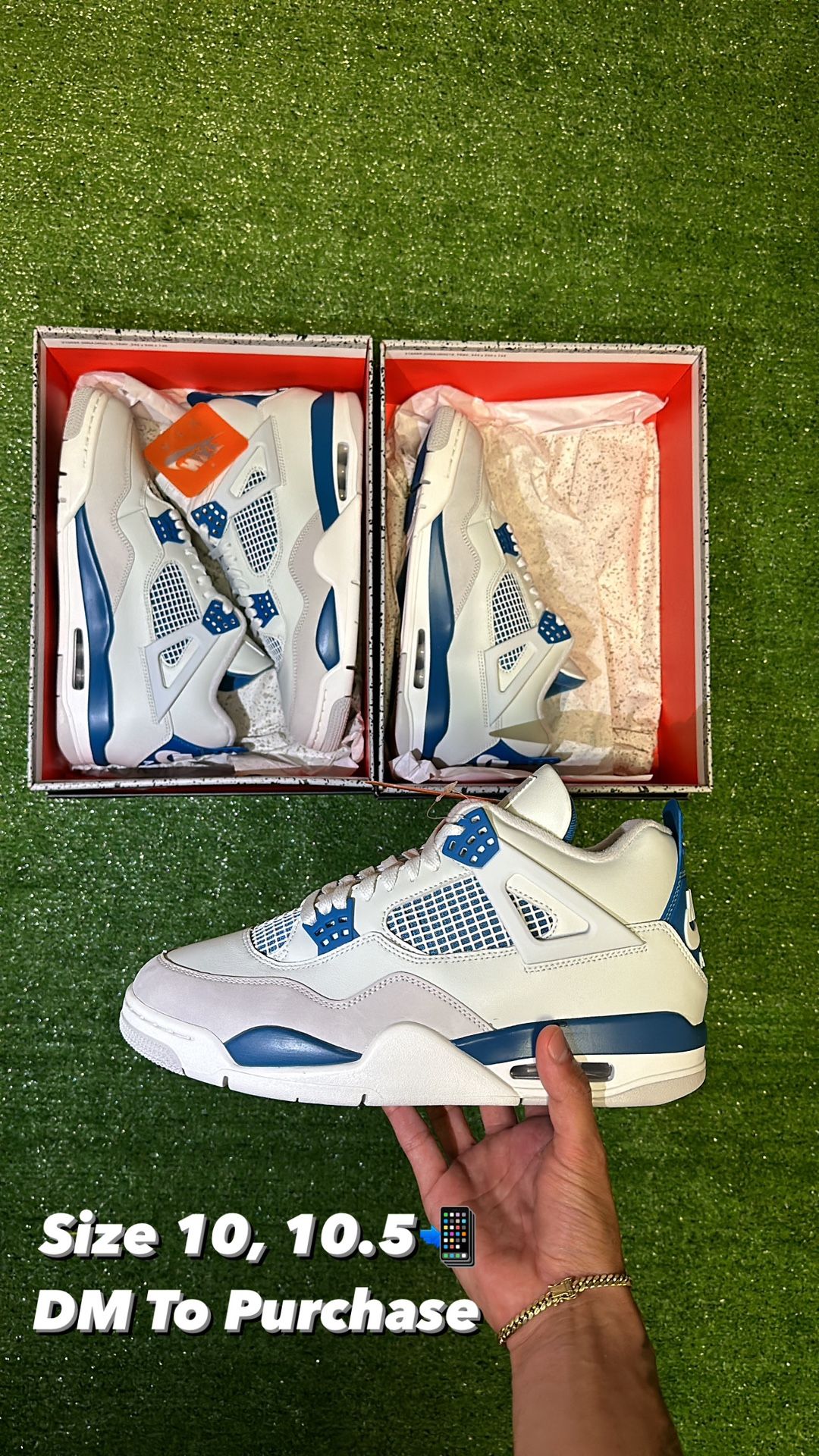 Jordan Retro 4 “ Military Blue” 