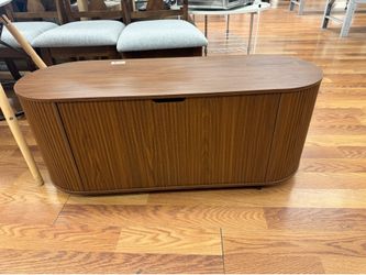 Oval Walnut Trunk Bench  43.31 in Coffee Table