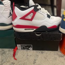 Fire Red Jordan 4’s /men Size 11/wore once (brand New) 