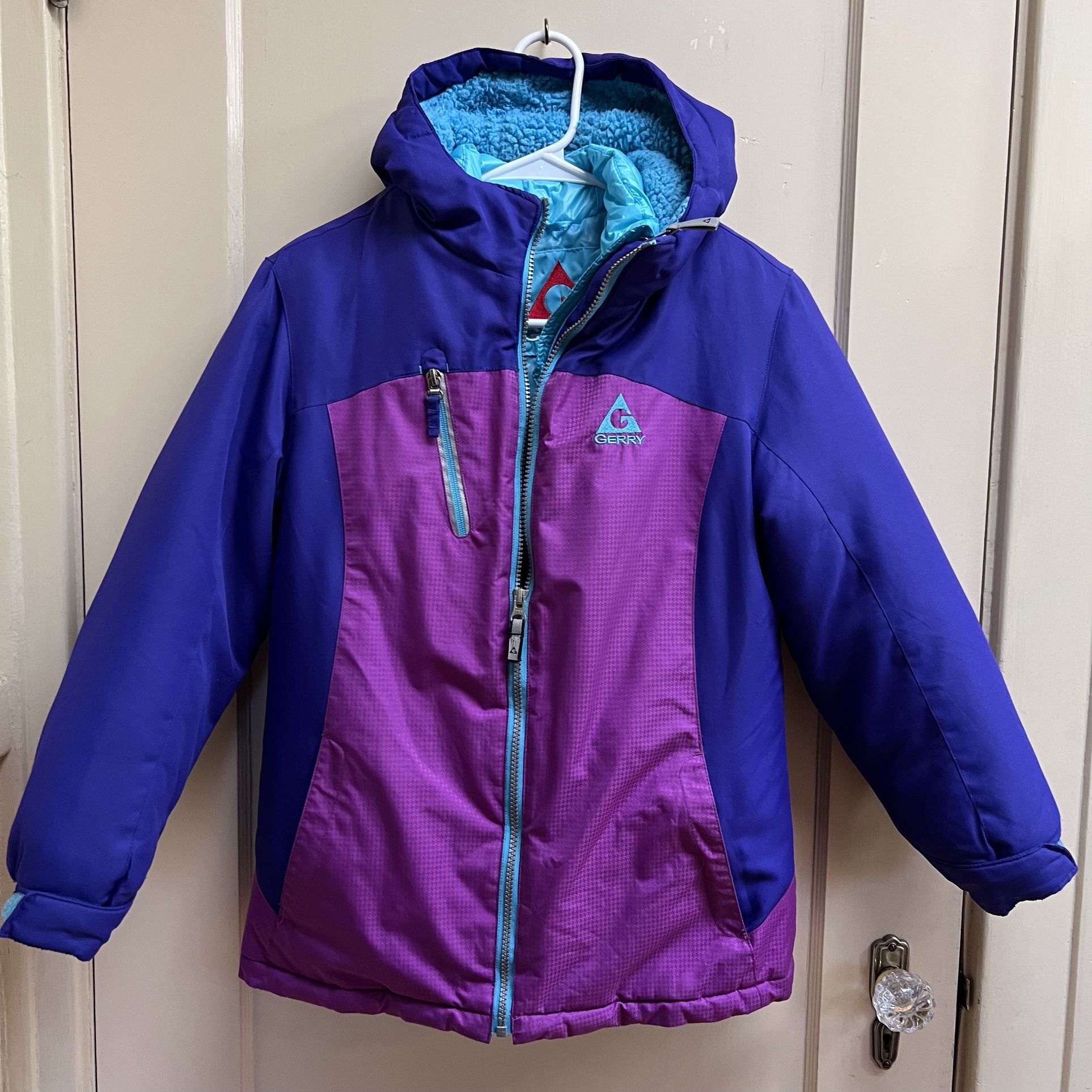 Gerry Girls M 3-in-1 Ski Snowboard Winter Jacket Purple Pink Blue Puffer