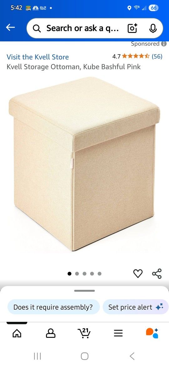 Collapsible Storage Ottomans! Never-used!