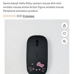 Hello Kitty Black Wireless USB Mouse 