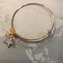 Gold Bracelet With Stars Charms