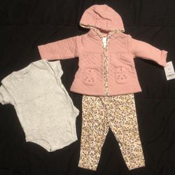 Carters Baby Girl Winter Outfit New 