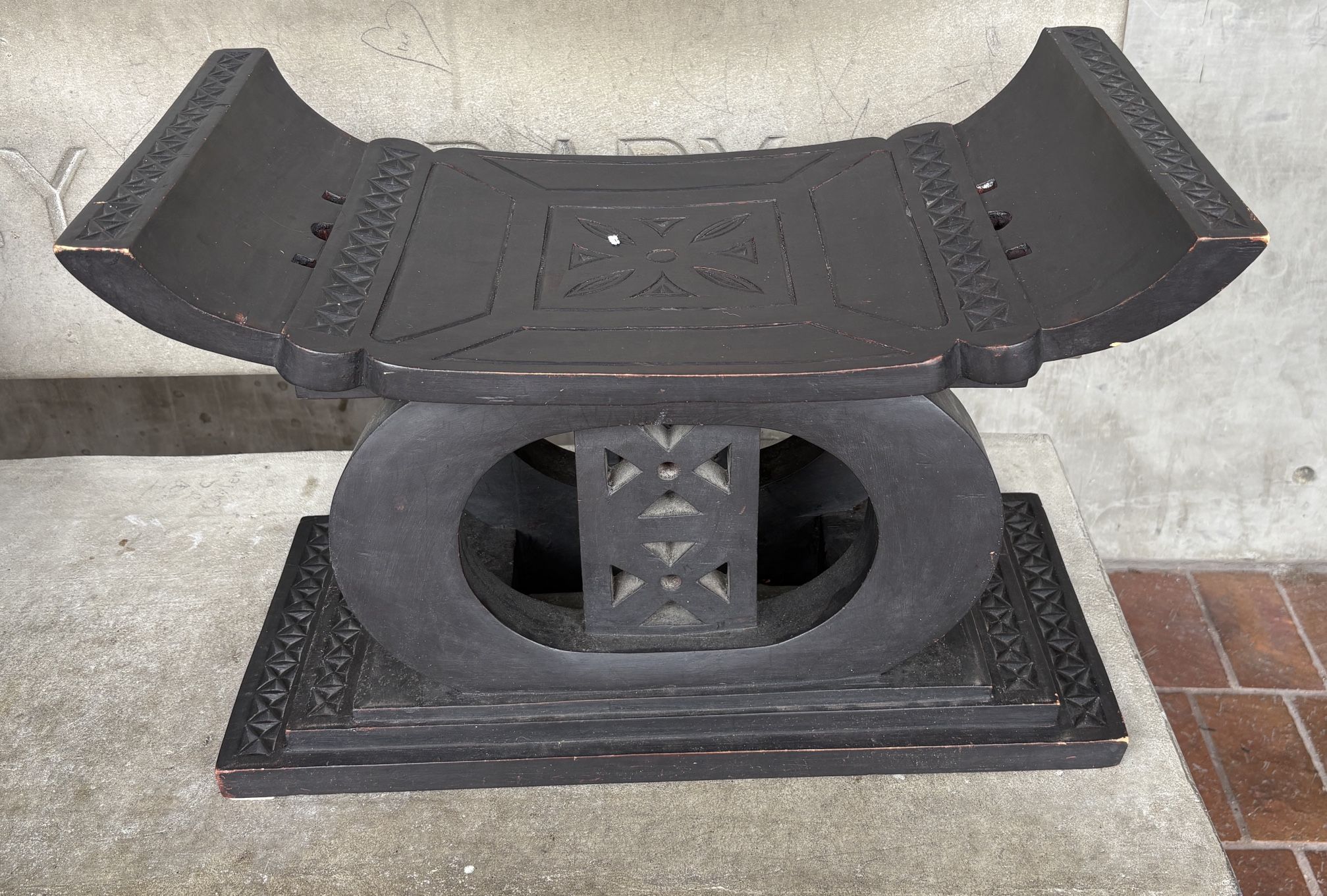 Hand Carved Wooden Stool