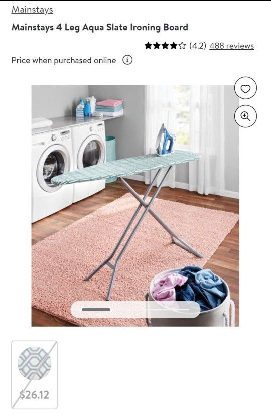 Mainstays 4 leg aqua slate Ironing Board