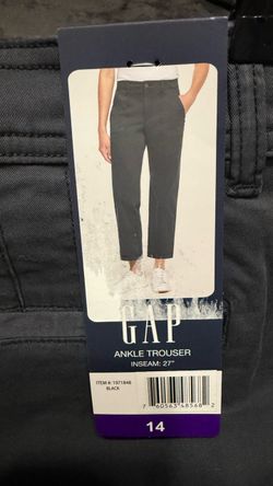 Gap Ankle Trouser Black Size 14