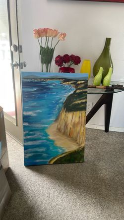 Coastal Cliffs Seascape painting
