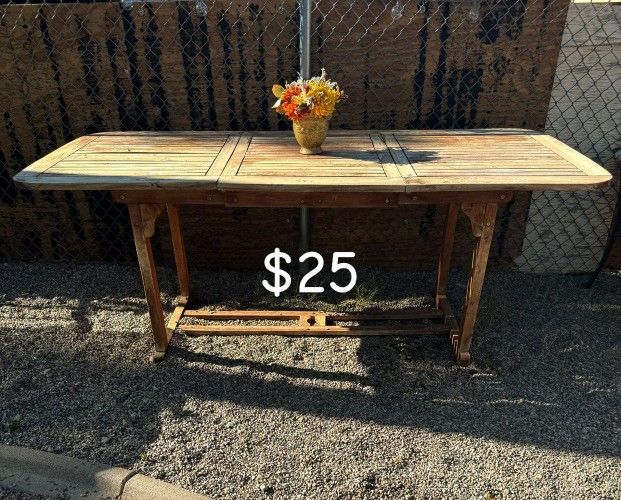 Wood Patio Table