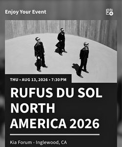 Rufus du sol Kia Thursday