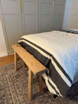 Earthy Minimalist Home End Bed Skinny Bench