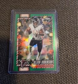 Bijan Robinson topps chrome holiday green /99