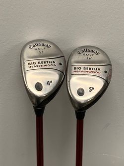 Callaway Big Bertha Heavenwood 4H 23° 5H 26° Hybrid Set R Flex RCH 75w, LH 41''
