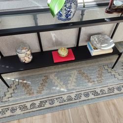 Console Table metal and glass 