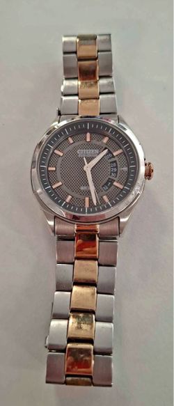 Citizen Eco-Drive Two-Tone Men's Watch perpetual date powered by sunlight