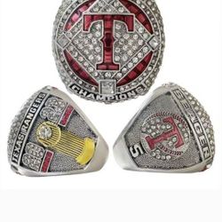 Texas Rangers Championship Ring 2023 Seager Display Case