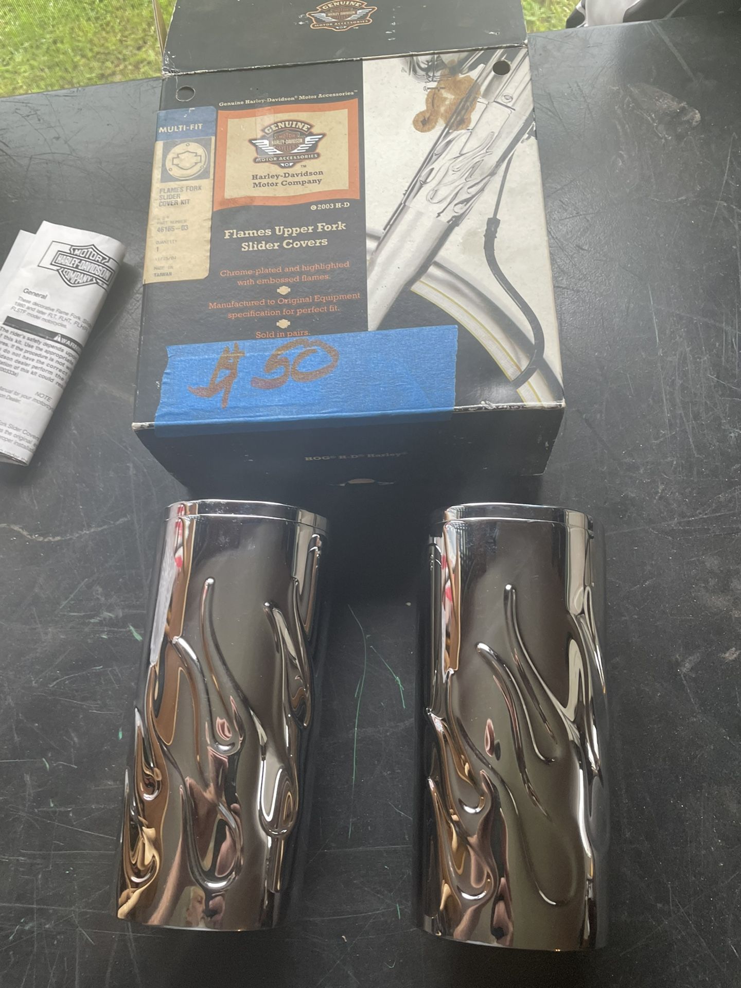 Harley Flame Upper Fork Slider Covers
