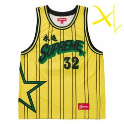 Supreme Star Basketball Jersey Size XL Yellow In Hand