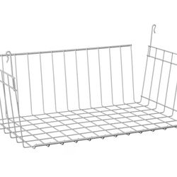 ClosetMaid White Wire Basket 18.4-in x 8.0-in