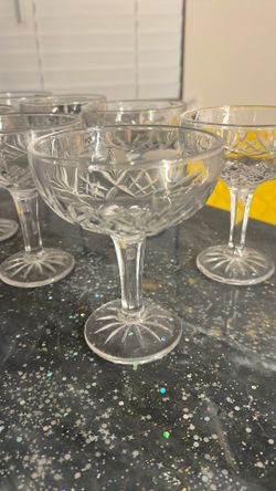 Vintage Style Champagne Crystal Glasses