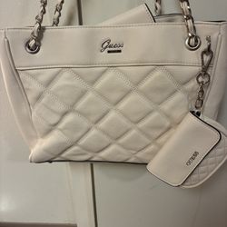 New White Guess Tote Bag 