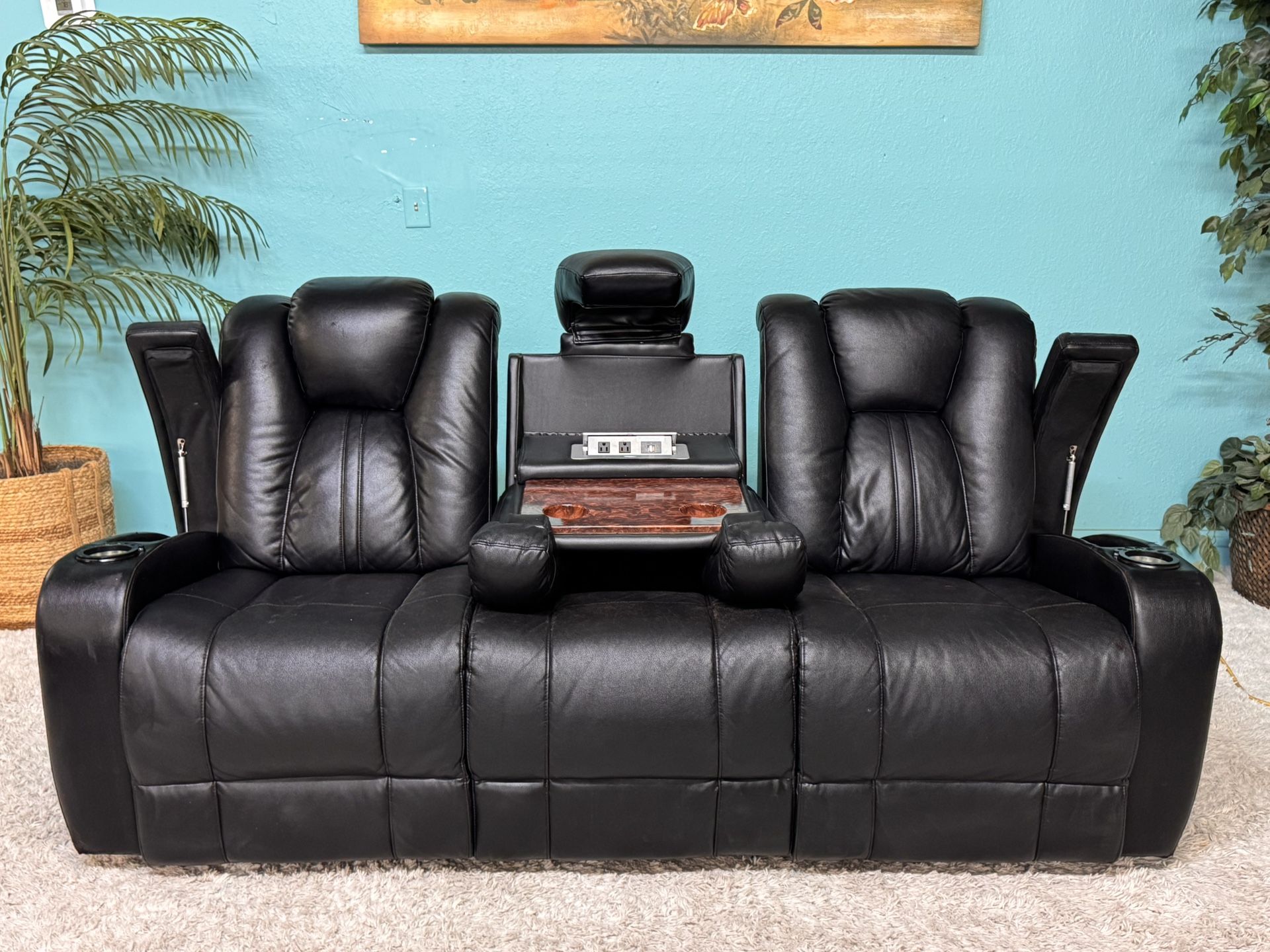 Black Leather Sofa
