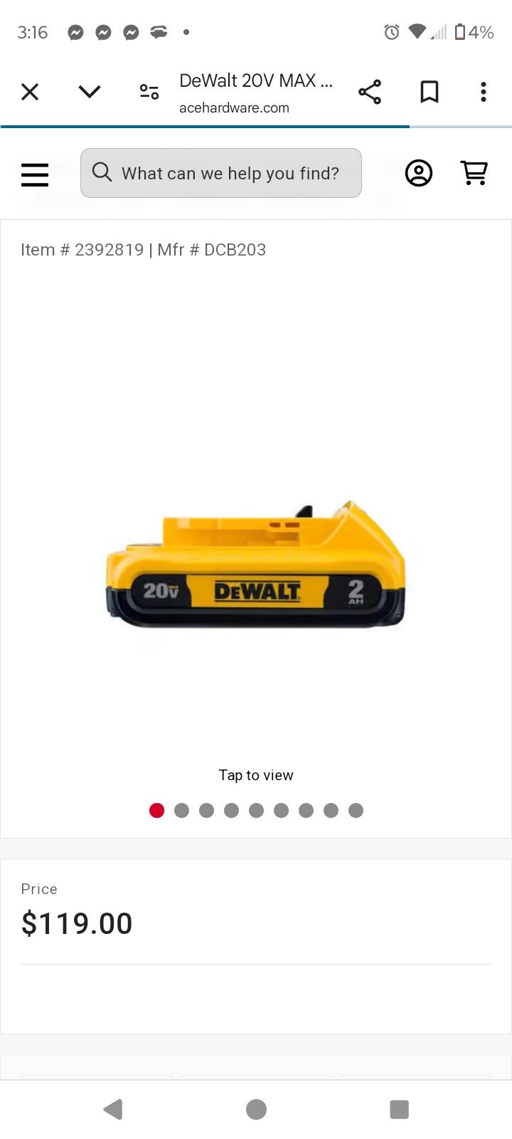 DeWalt Battery