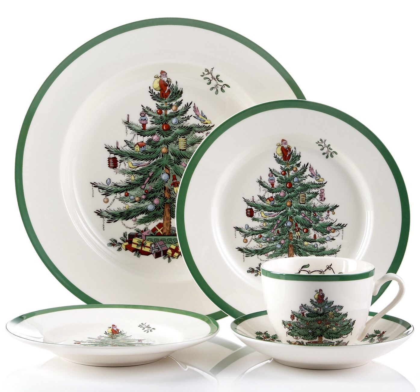 Spode CHRISTMAS TREE CHINA SERVICE FOR 8