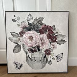 Floral Skull Painting 