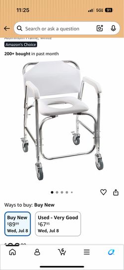 Medical transport wheelchair commode shower chair new in box aluminum light weight