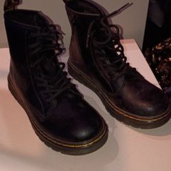 Boots Black Leather  Bousing