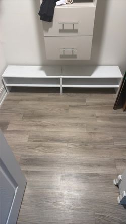 2 shoe racks wood