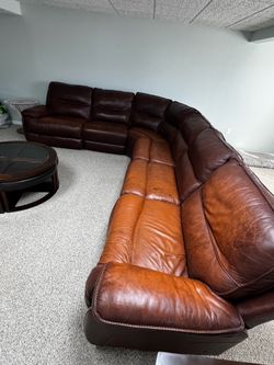 Real leather sectional Couch