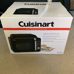 Cuisinart Countertop AMW-60 3-in-1 Microwave Airfryer Oven, Black