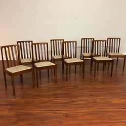 Vintage Slat Back Dining Chairs, Set of 8 - Many More Items In Stock!