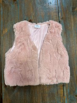 Pink Faux Fur Vest - Girls Size 7/8