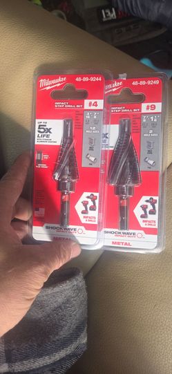 Milwaukee Shockwave Impact Step Drill Bits #4 and #9