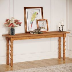 70.9" Console Table, Wood Sofa Table Behind Couch