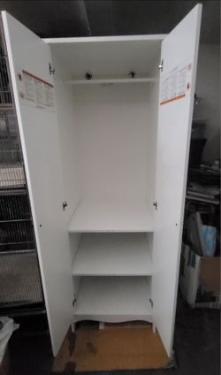 wooden storage closet