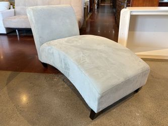 Plush Pale Seafoam Chaise Lounge