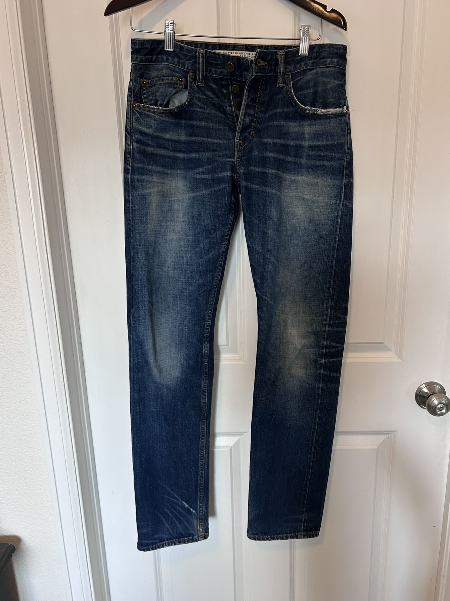 Levi Strauss Selvedge White Oak Cone Denim Jeans 29 x 32 Crafted In Los Angeles