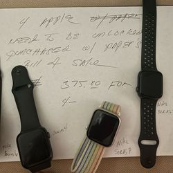 4 Apple Watches For Sale 