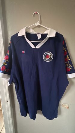 Champion Navy Soccer Jersey with Rose Embroidery
