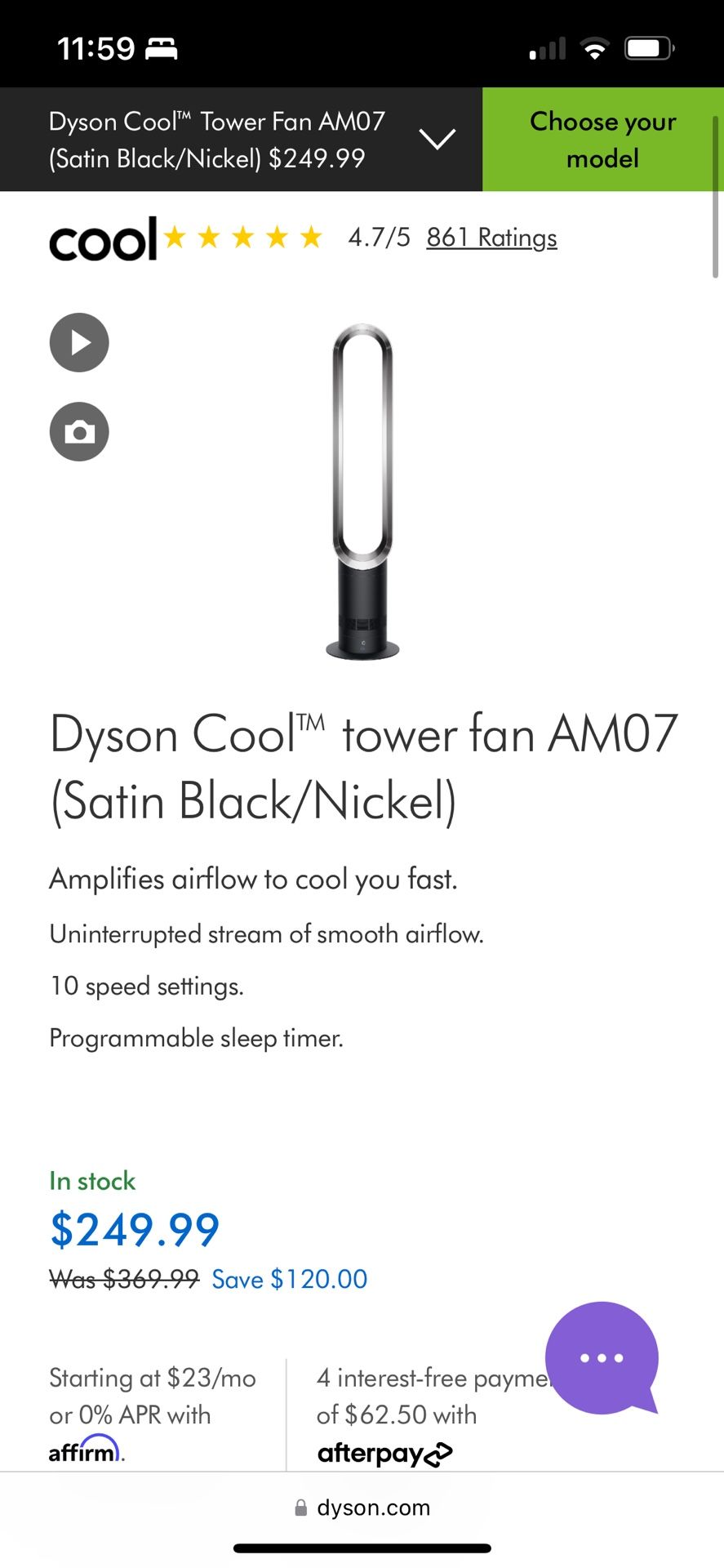 Dyson Cool Tower Fan
