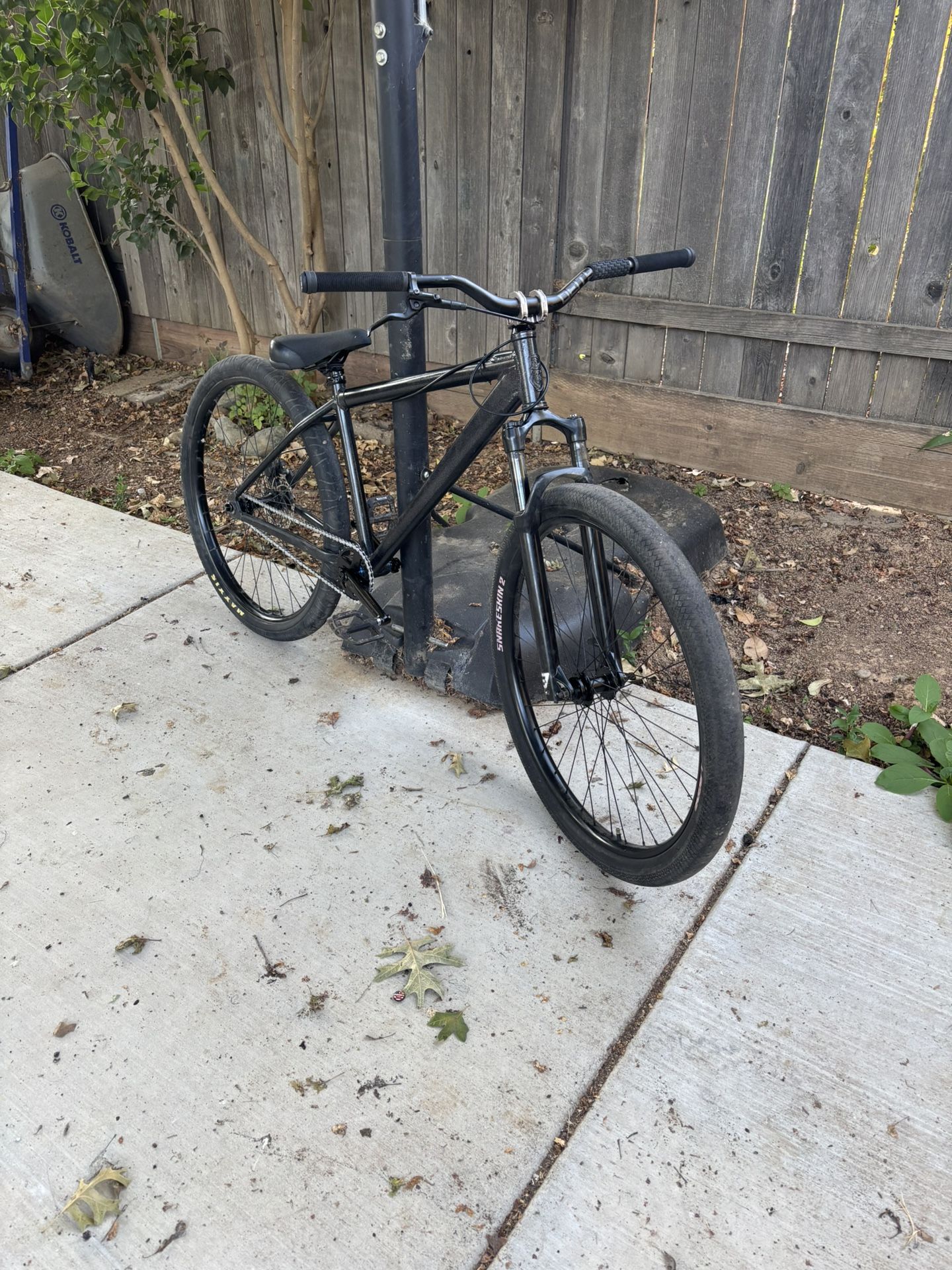 Bike was transformed so all new parts. Throne the goon xl Converted to 29 inch dirt jumper/ wheelie bike.